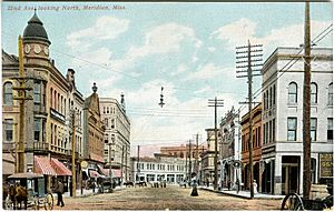 Meridian downtown postcard