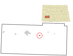 Location of Gladstone, North Dakota