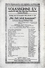 Piscator Programmzettel 1922