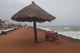 Pondicherry Beach, Hut, India