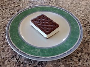 Tofutti ice cream sandwich