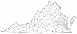 Location of Brodnax, Virginia