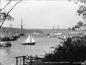 Yachting off Kirribilli Point, Sydney