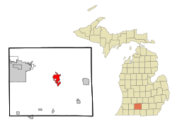 Location of Marshall, Michigan