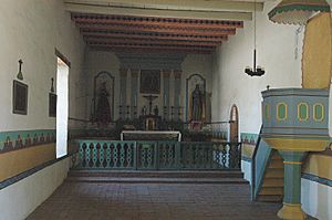 INTERIOR VIEW OF MISSION SAN FRANCISCO SOLANO IN SONOMA CALIFORNIA