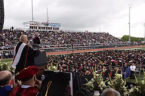 Joe Biden delivering commencement speech at Delaware State University in 2016
