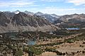 Kearsarge and Bullfrog Lakes from pass