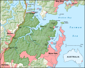 Ku-ring-gai Chase National Park map