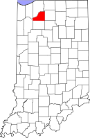 Location in the state of Indiana