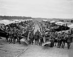 Officers and S.E.5a Scouts of No. 1 Squadron at Clairmarais aerodrome near St. Omer, 3rd July 1918