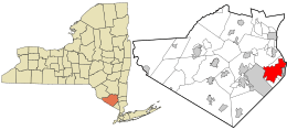 Location in Orange County and the state of New York.