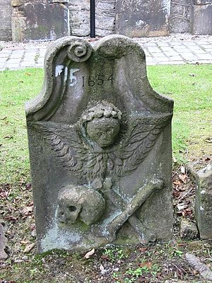 Skull and Bones Headstone - geograph.org.uk - 1600616