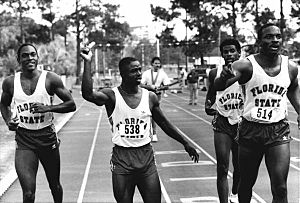 Track team at FSU makes a victory lap - Tallahassee, Florida