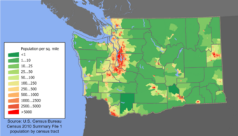 Washington population map