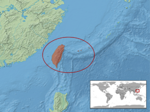 Achalinus formosanus distribution.png