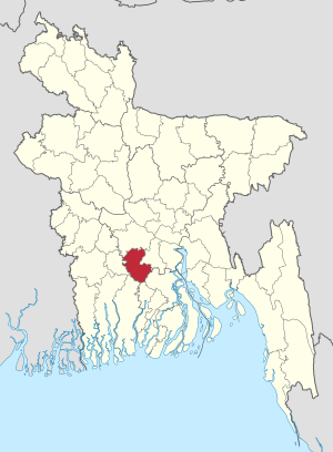 Location of Gopalganj in Bangladesh