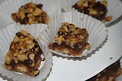 Bars with walnuts