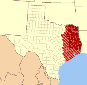 East Texas map