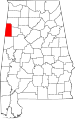 State map highlighting Lamar County