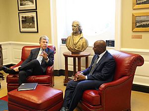 Missouri Senator Roy Blunt and Kansas City Mayor Quinton Lucas