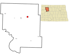 Location of Palermo, North Dakota