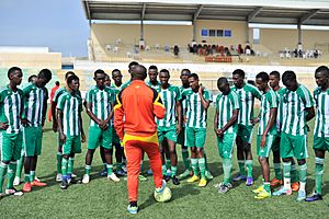 Somalia national team talks with coach Livingstone Mbabazi