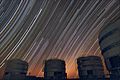 Trailing stars above Paranal