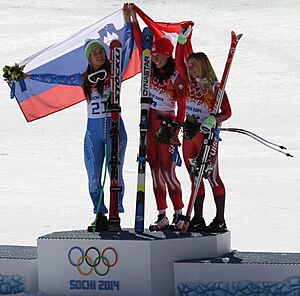 Women's downhill, 2014 WOG cropped