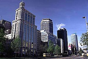 Alameda del Libertador Bernardo O'Higgins, a large boulevard in downtown Santiago.