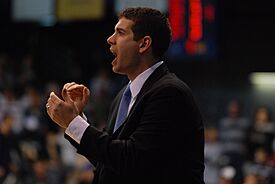 Brad Stevens encouraging the team