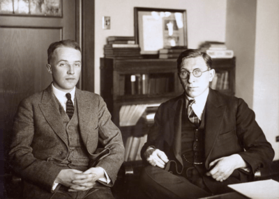 C. H. Best and F. G. Banting ca. 1924