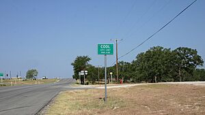 Westbound on US 183 / FM 113 entering Cool, August 2006