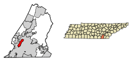 Location of Red Bank in Hamilton County, Tennessee