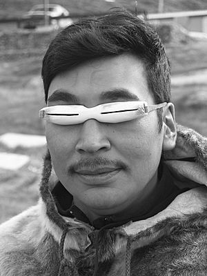 Inuit snow goggles