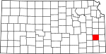 State map highlighting Allen County