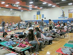 Mira Mesa Senior High as an evacuation site during the 2007 Witch Creek Fire (brighter)