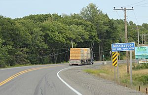 Mississauga First Nation sign on ON Highway 17