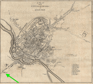 StThomas'sChurch Exeter 1765Map BenjaminDonne