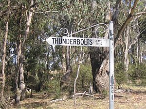 Thunderbolts cave sign