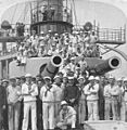 US Navy Battleship USS Iowa BB-4 Crewmen Pose 1898