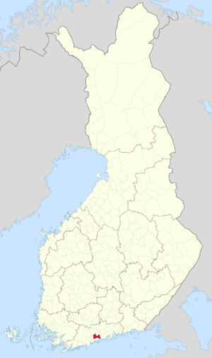 Location of Vantaa in Finland