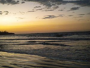 The coastline in Tamarindo