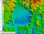 Big Basin shaded elevation map