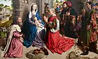 Hugo van der Goes (Gand, 1440 circa – Auderghem, 1482) Altare Monforte - Adorazione dei Magi (1470 circa) - Tecnica olio su tavola Dimensioni 147×242 cm - Gemäldegalerie, Berlin