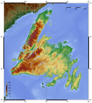 Newfoundland topo