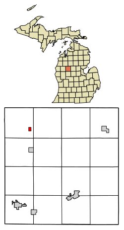 Location of Tustin, Michigan