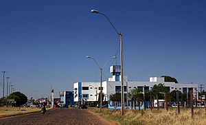 International boundary on Av. Dr. Francia