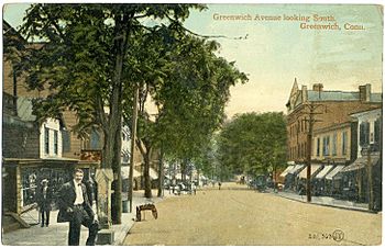 PostcardGreenwichCTGreenwichAve1910