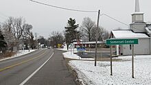 Somerset Center, Michigan road signage