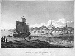 View of the city of Bangkok 1822